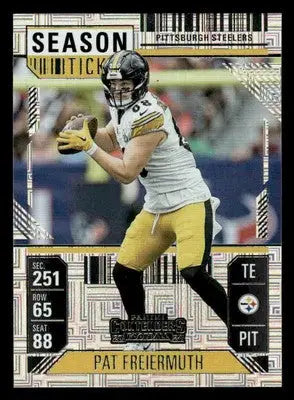 Collectible Pat Freiermuth football card from 2024 Panini Contenders Football Mojo series