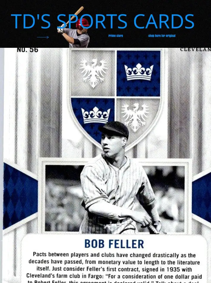 Bob Feller baseball card from 2024 Panini Crusade trading cards collection