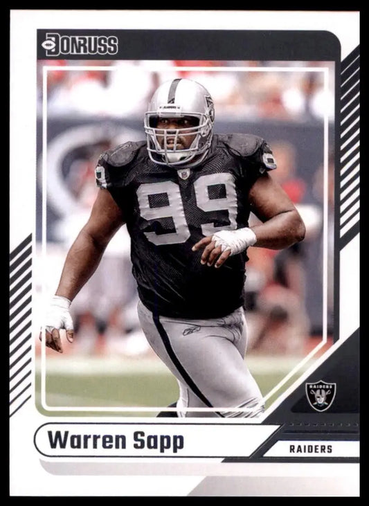 2024 Panini Donruss Warren Sapp #299 Oakland Raiders Football Card NFL Sports - Football Card