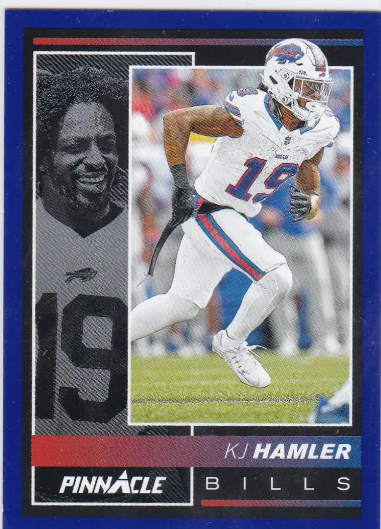Football trading card of K.J. Hamler Buffal Bills SSP Panini Encore Hamler Blue