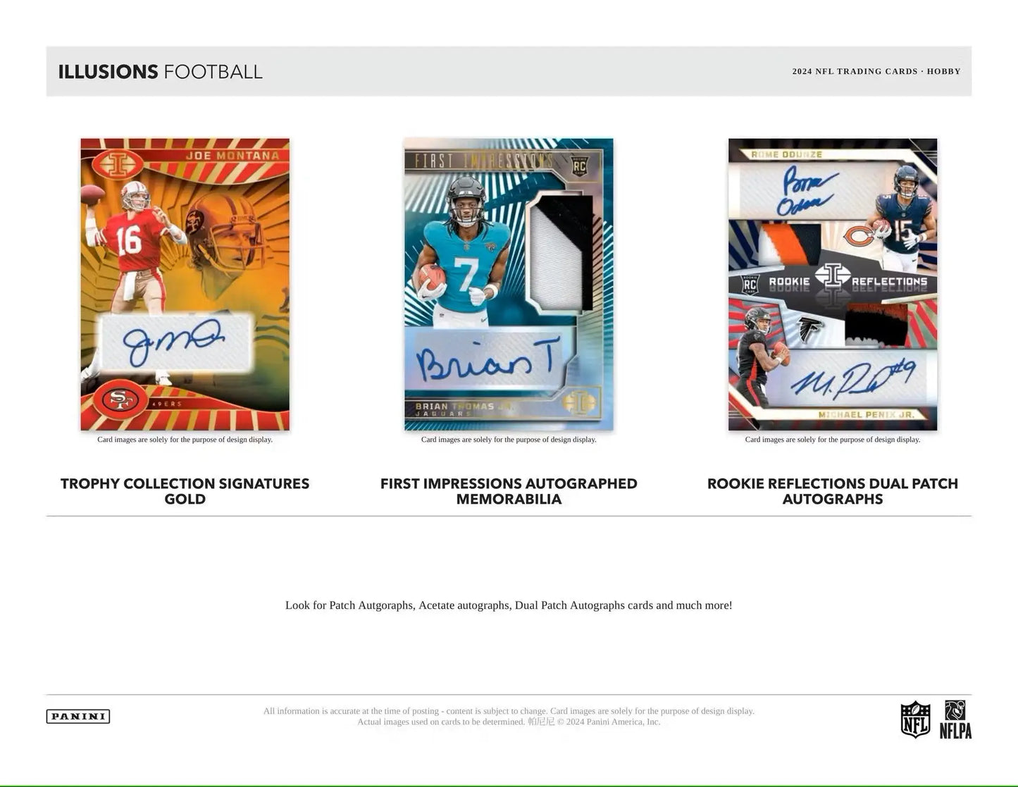 2024 Panini Illusions Football hobby with illusions football trading cards and patch autographs