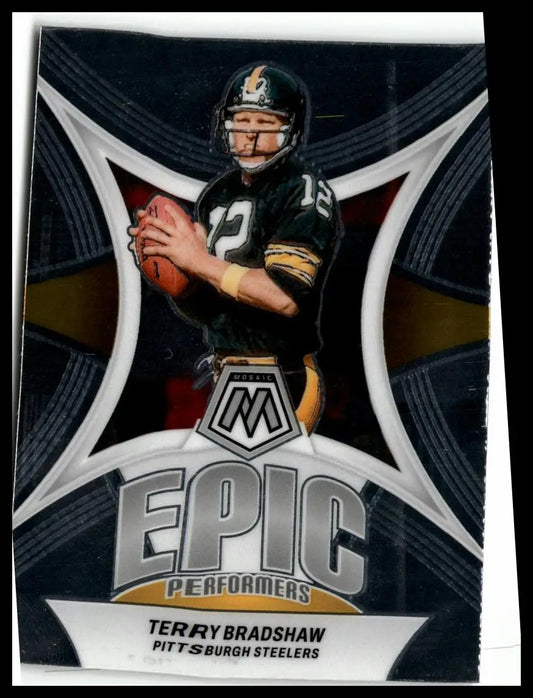 Terry Bradshaw Epic Performers Mosaic trading card from 2024 Panini Mosaic series