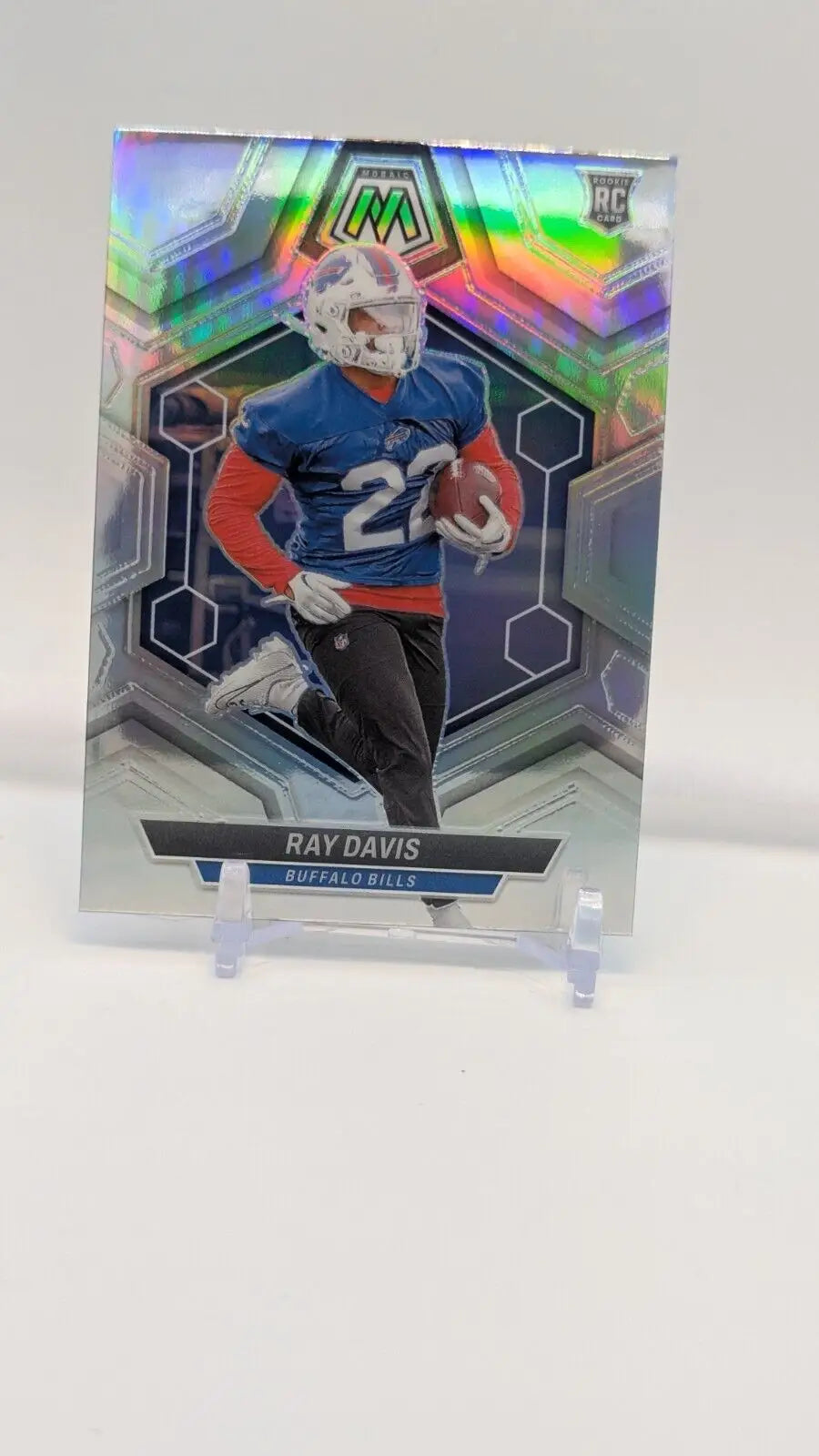 Ray Davis 2024 Panini Mosaic RC Silver Prizm #387 Buffalo Bills football card image