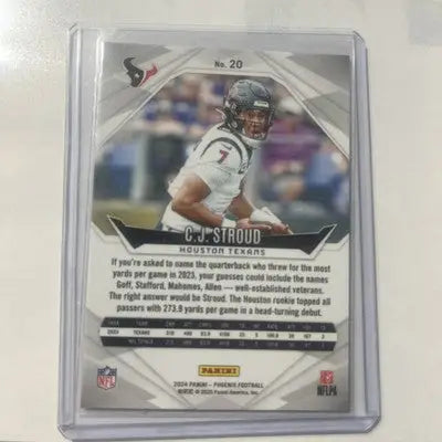 C.J. Stroud football trading card from 2024 Panini Phoenix collection