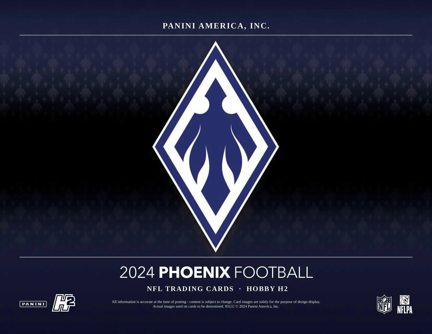 2024 Panini Phoenix Football trading card featuring two base cards in the Phoenix Football product