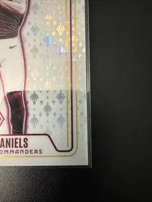 Holographic pattern on part of 2024 Panini Phoenix Football Jayden Daniels rookie card