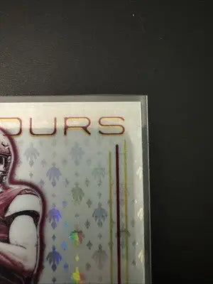 Holographic sports trading card of Jayden Daniels from 2024 Panini Phoenix Football series