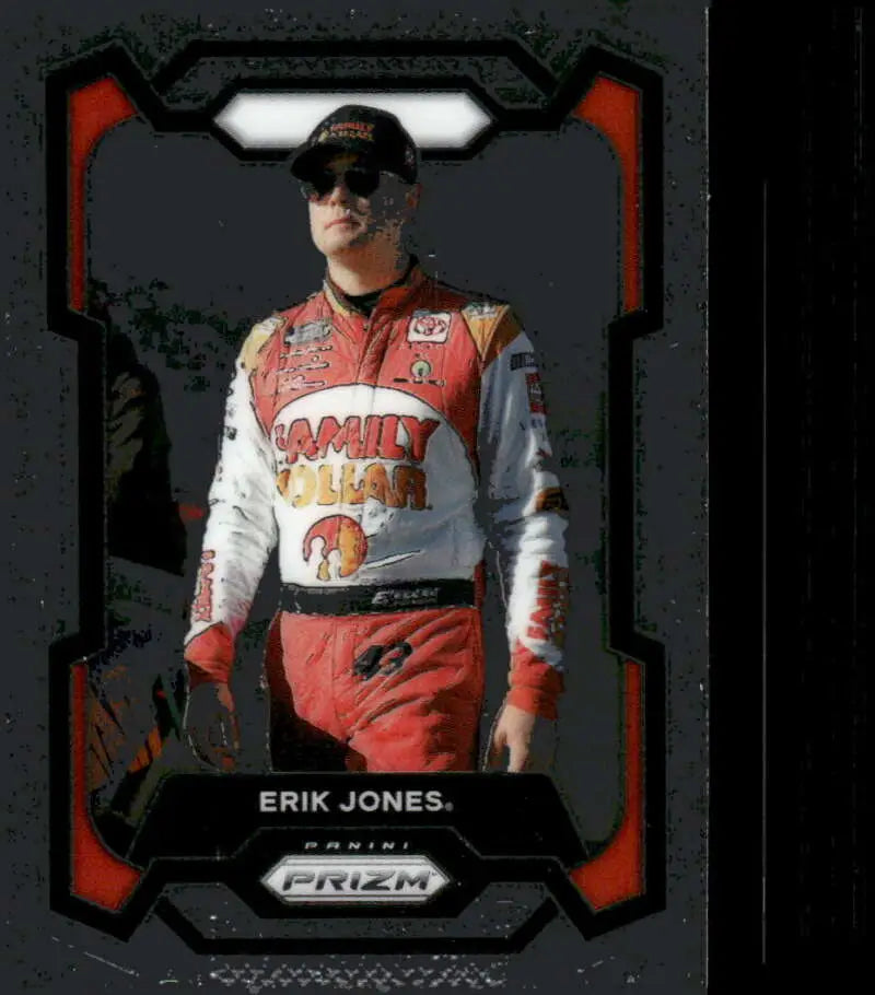 Erik Jones trading card from 2024 Panini Prizm Legacy Motor Club series