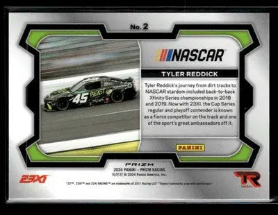 2024 Panini Prizm #2 Tyler Reddick White Sparkle - Trading Card