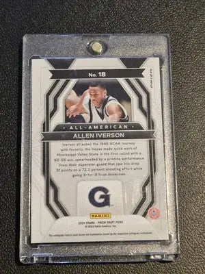 Allen Iverson basketball card from Panini Prizm Draft Picks 2024 Purple Wave