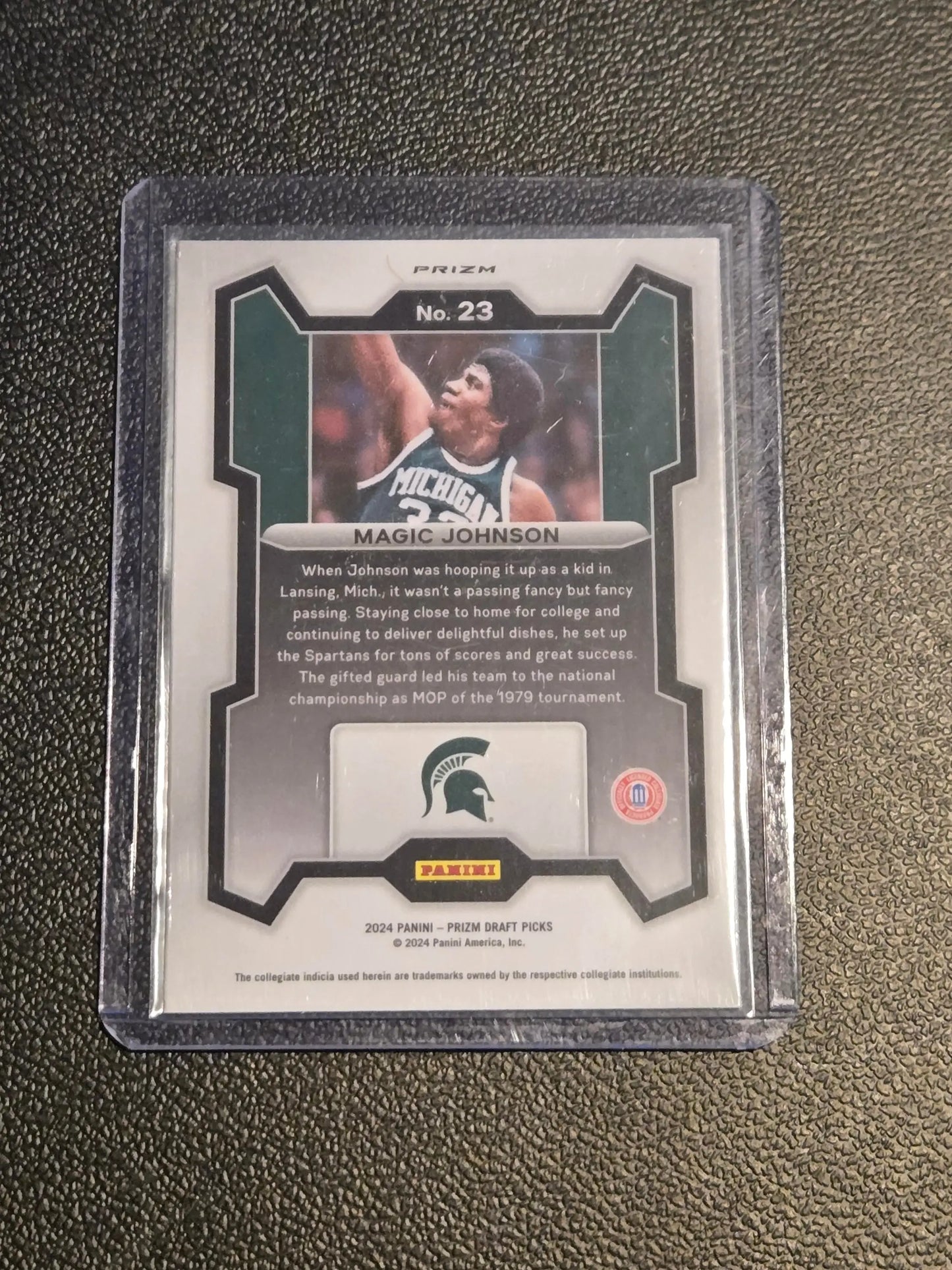 Magic Johnson basketball trading card from 2024 Panini Prizm Draft Picks Prizm Draft Picks series