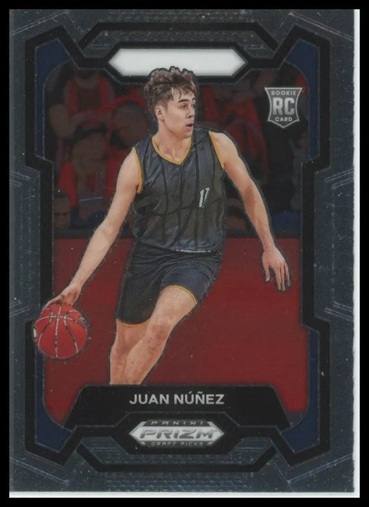 2024 Panini Prizm Draft Picks Juan Nunez #36 Rookie Basketball Card NCAA Sports - Basketball Card