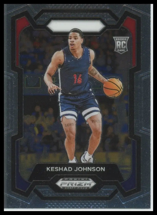 2024 Panini Prizm Draft Picks Keshad Johnson #66 Rookie Basketball Card NCAA - Basketball Card