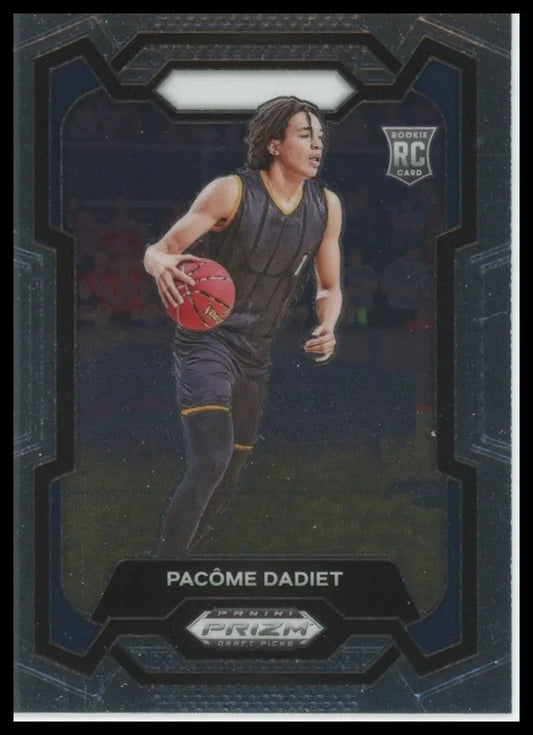 2024 Panini Prizm Draft Picks Pacome Dadiet #81 Rookie Basketball Card NCAA - Basketball Card