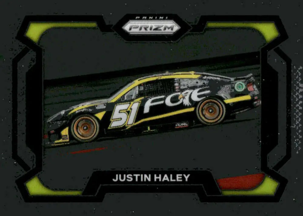 Justin Haley racing card featuring Rick Ware Racing and Fraternal Order of Eagles markings