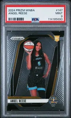 Graded Angel Reese WNBA trading card from 2024 Panini Prizm WNBA series