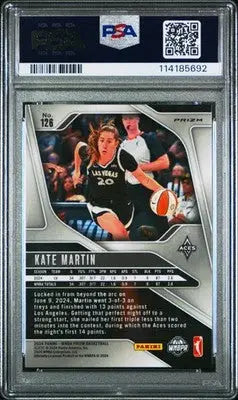 WNBA Kate Martin basketball card from 2024 Panini Prizm WNBA series PSA 9