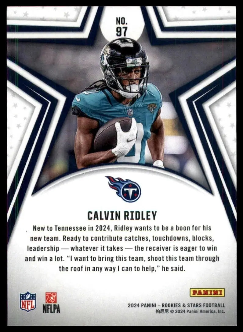 2024 Panini Rookies & Stars Calvin Ridley #97 Tennessee Titans Football Card NFL - Football Card