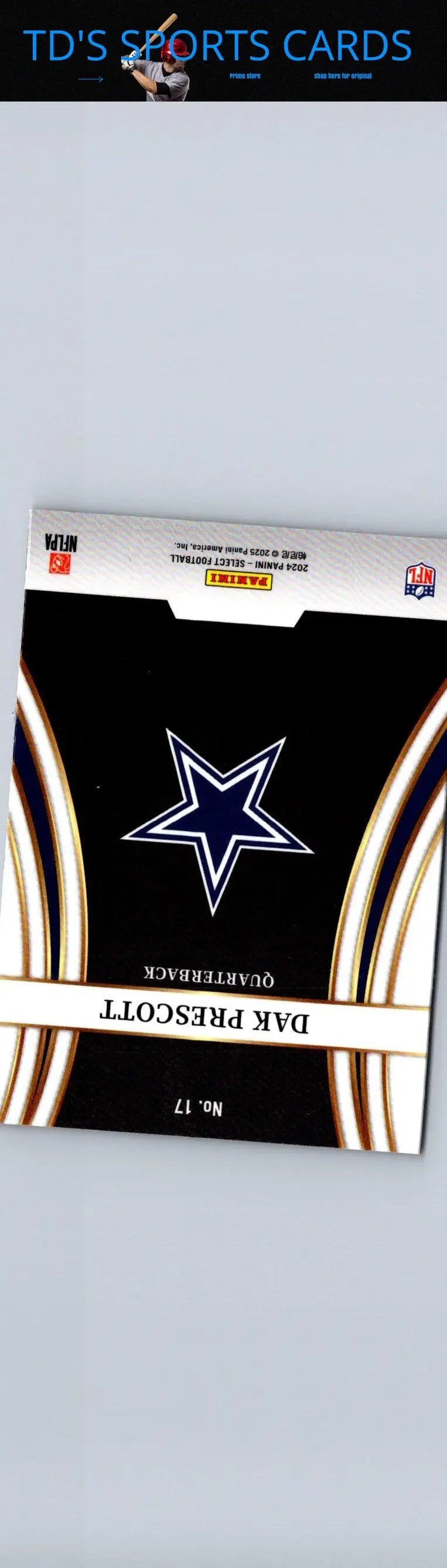 Sports trading card featuring Dak Prescott Turbocharged from 2024 Panini Select
