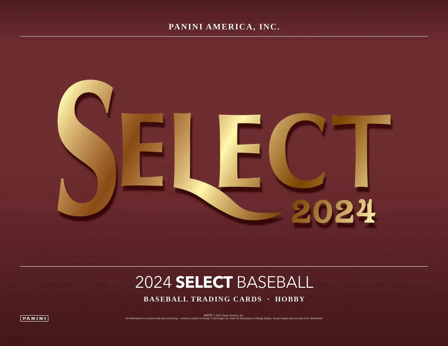 2024 Panini Select Baseball Hobby Box featuring select baseball trading card product