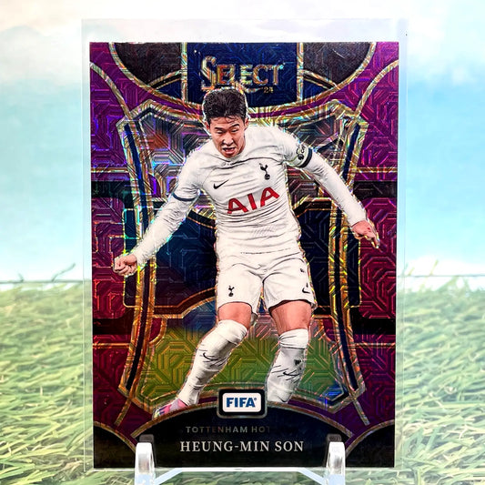 Collectible Heung-Min Son Tottenham Hotspur Panini Select FIFA Purple Mojo card