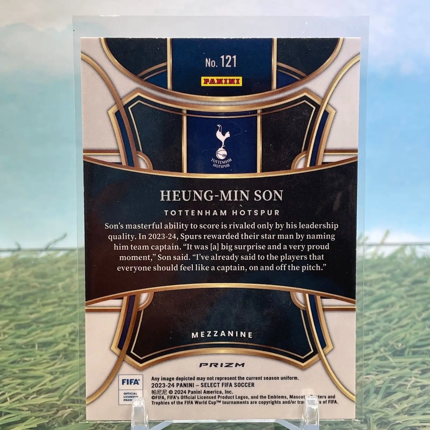 Collectible Tottenham Hotspur Heung-Min Son Panini Select FIFA Purple Mojo card