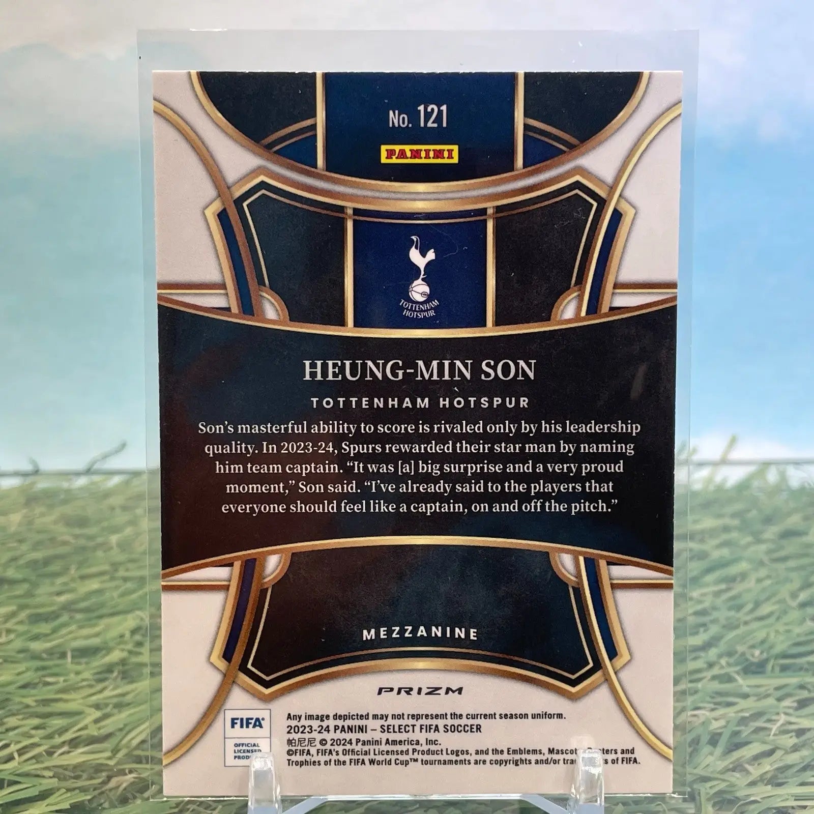 Collectible Tottenham Hotspur Heung-Min Son Panini Select FIFA Purple Mojo card