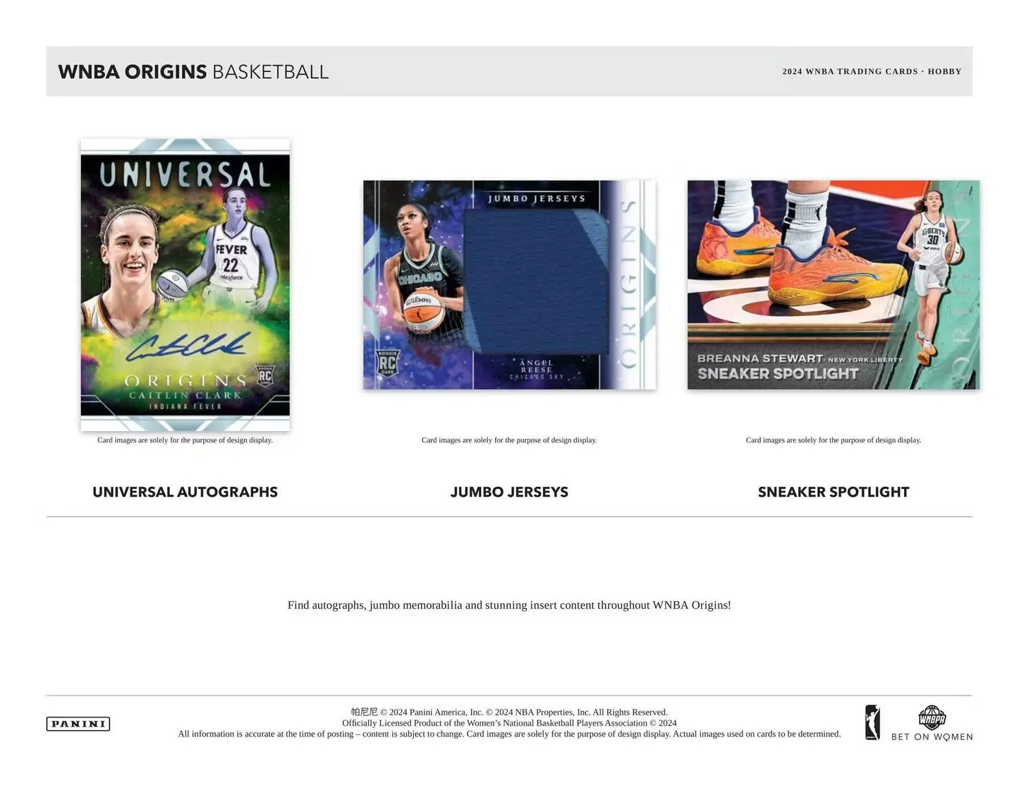 WNBA Origins basketball trading cards inside 2024 Panini WNBA Origins Hobby Box