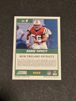 2024 Score Andre Tippett football card showcasing the legendary linebacker