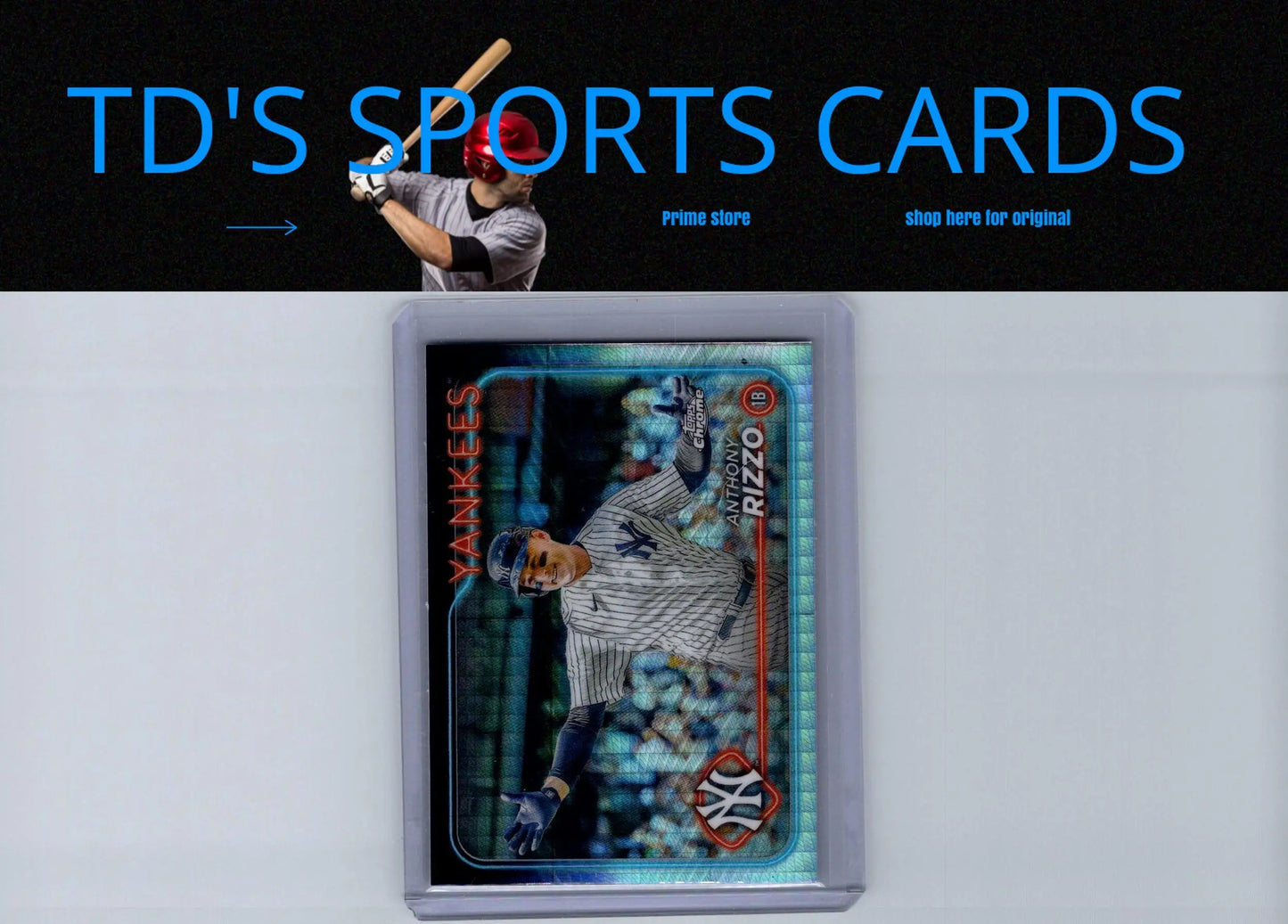 Anthony Rizzo baseball card 2024 Topps #184 with Anthony Rizzo Rainbow Foil