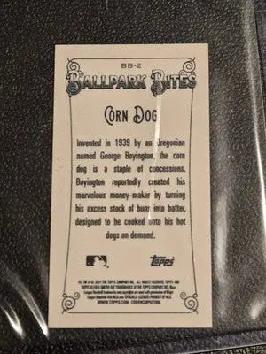 Corn Dog Mini Ballpark Bites baseball card from 2024 Topps Allen & Ginter