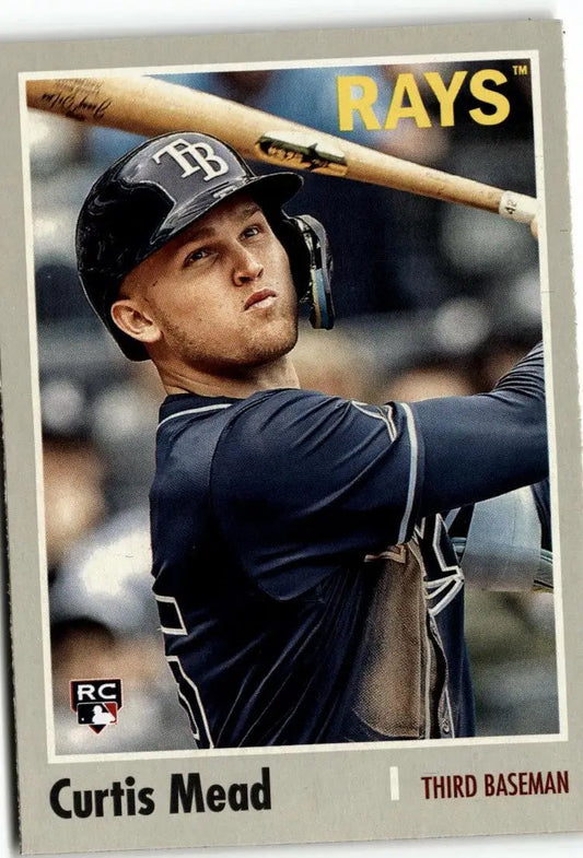 2024 Topps Archives Curtis Mead baseball card displayed in Topps Archives Curtis product