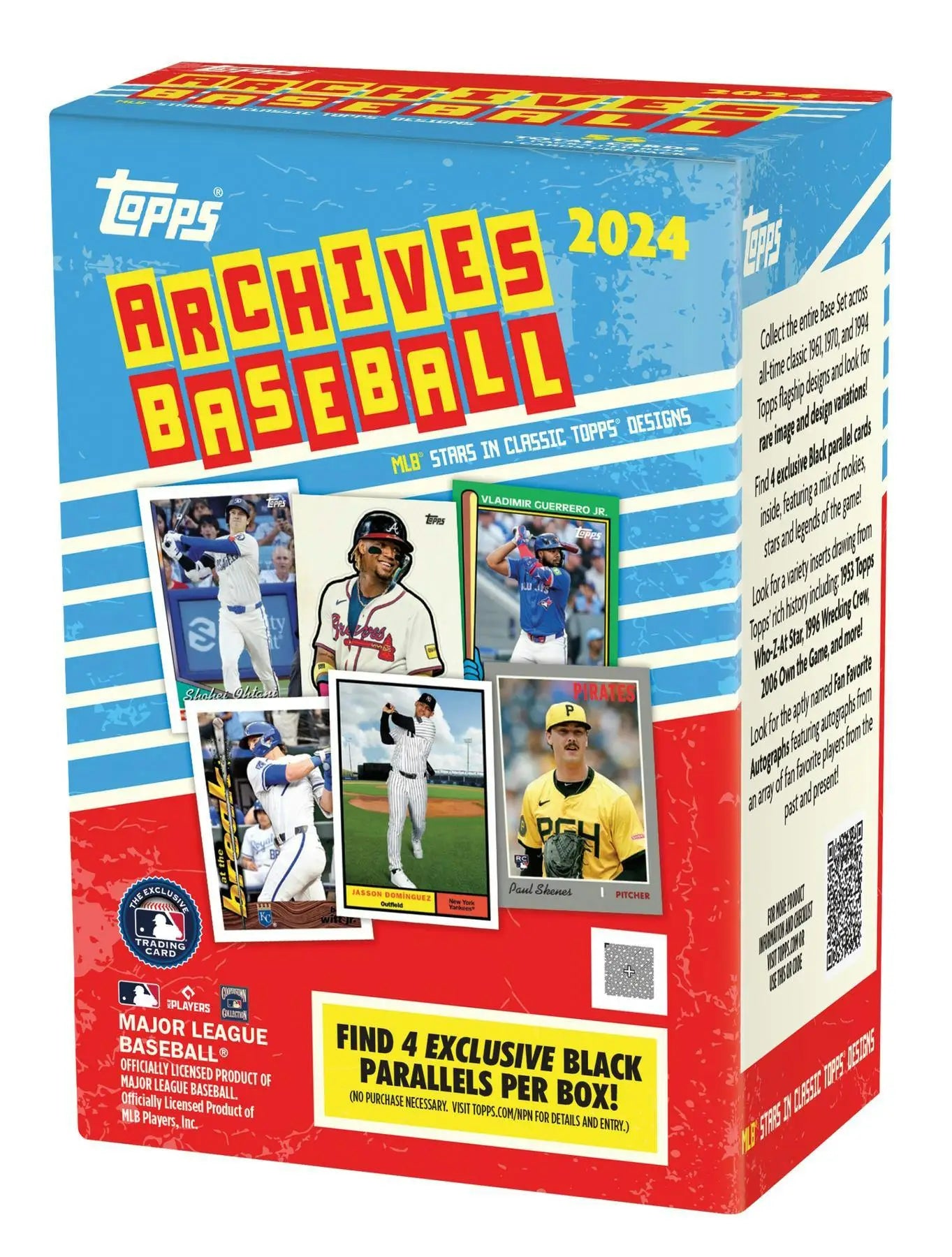 2024 Topps Archives Baseball 7-Pack Blaster Box featuring serial numbered parallels