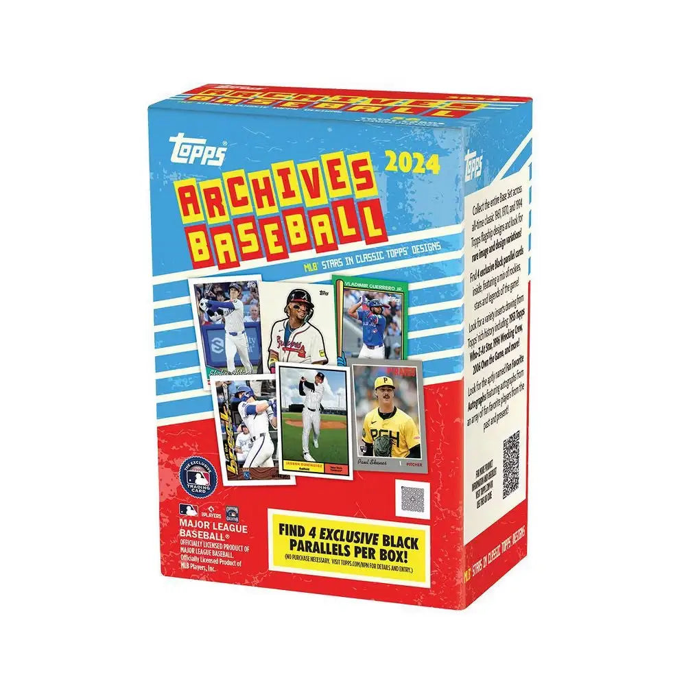 Topps Archives 2024 Baseball Card Box featuring Archives Baseball Blaster for collectors