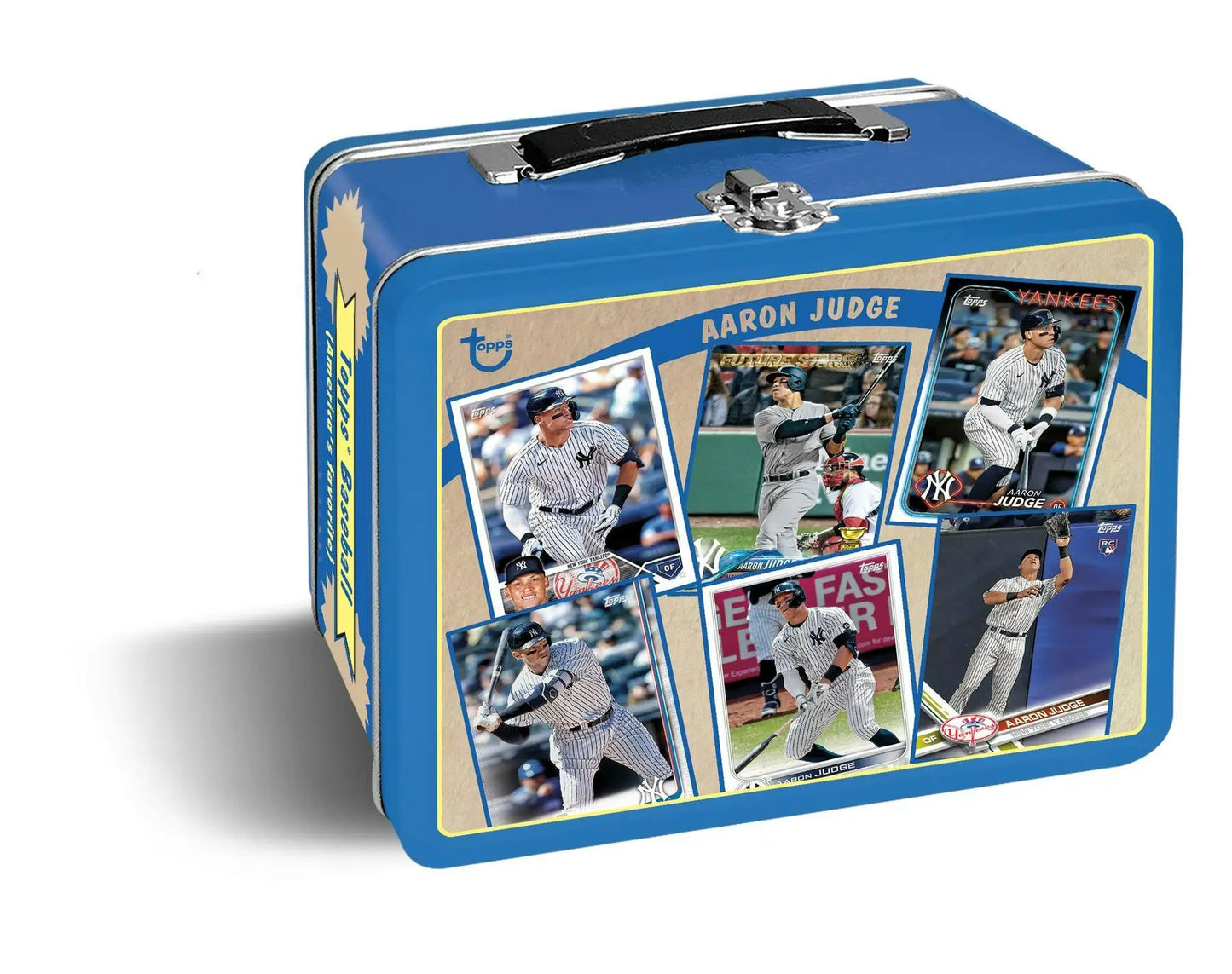 Aaron Judge lunchbox from 2024 Topps Archives Baseball Collector Box with serial numbered parallels