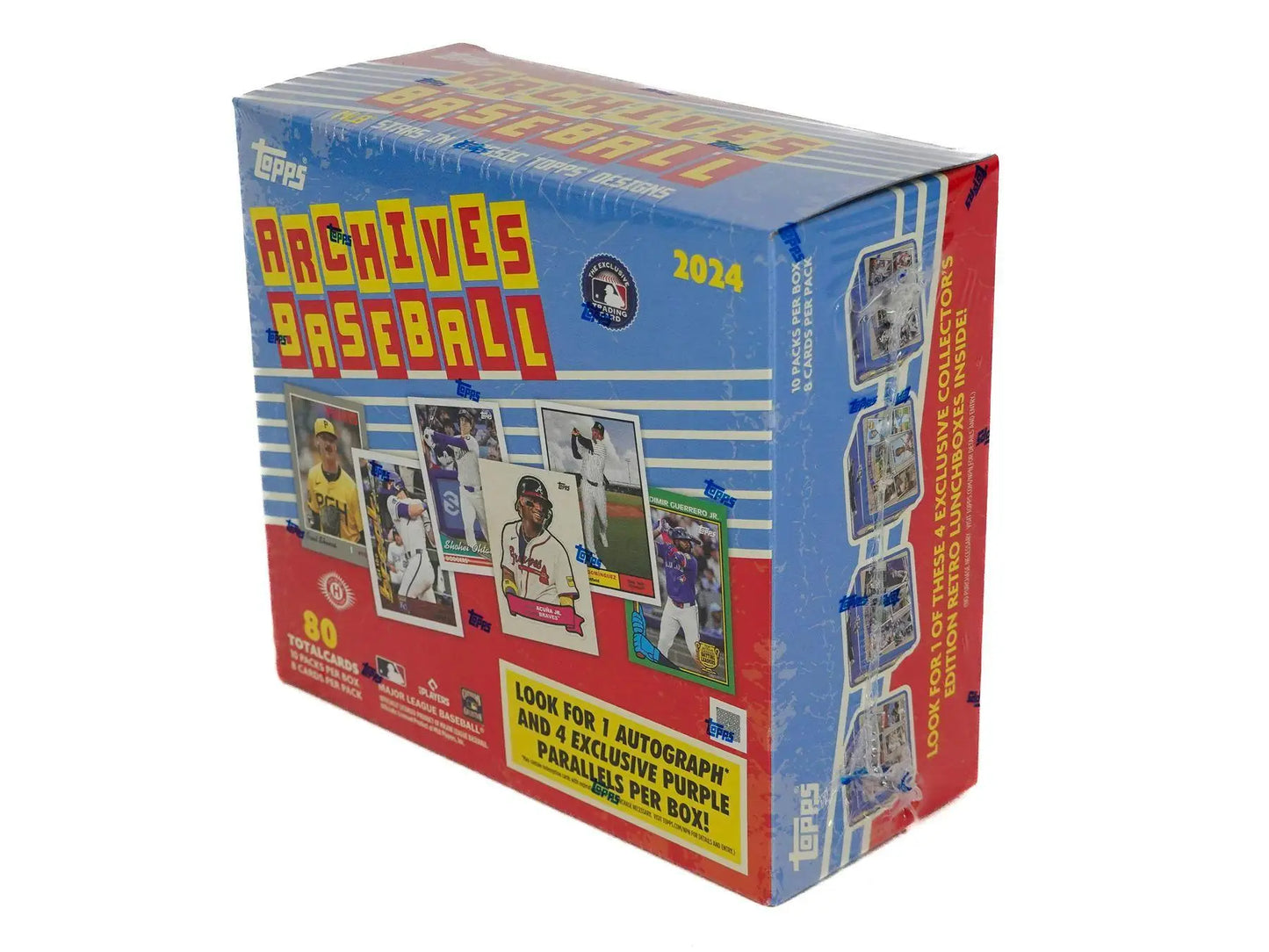 Sealed 2024 Topps Archives Baseball Collector Box with serial numbered parallels