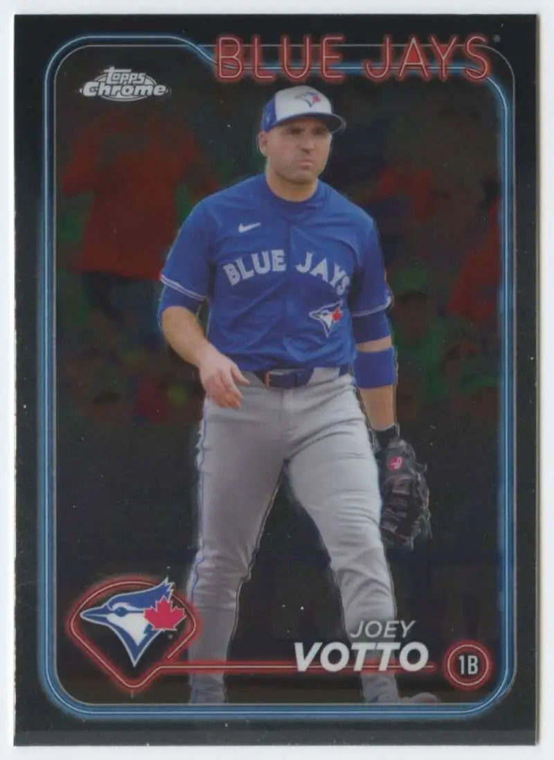Baseball trading card of Joey Votto in a Toronto Blue Jays uniform for Blue Jays baseball