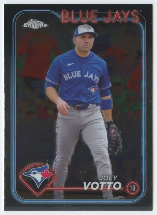 Baseball trading card of Joey Votto in a Toronto Blue Jays uniform for Blue Jays baseball