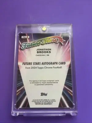 Trading card of Jonathon Brooks from 2024 Topps Chrome Football Future Stars series