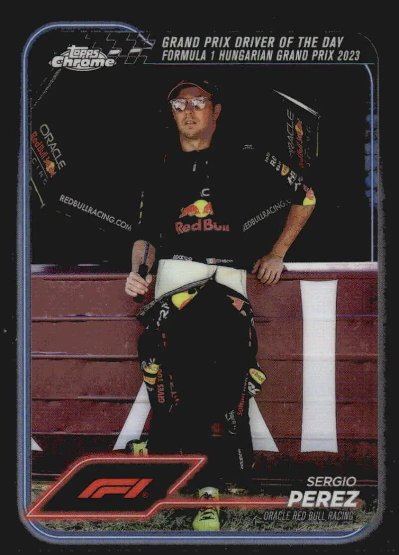 2024 Topps Chrome Formula 1 Sergio Perez Oracle Red Bull Racing trading card