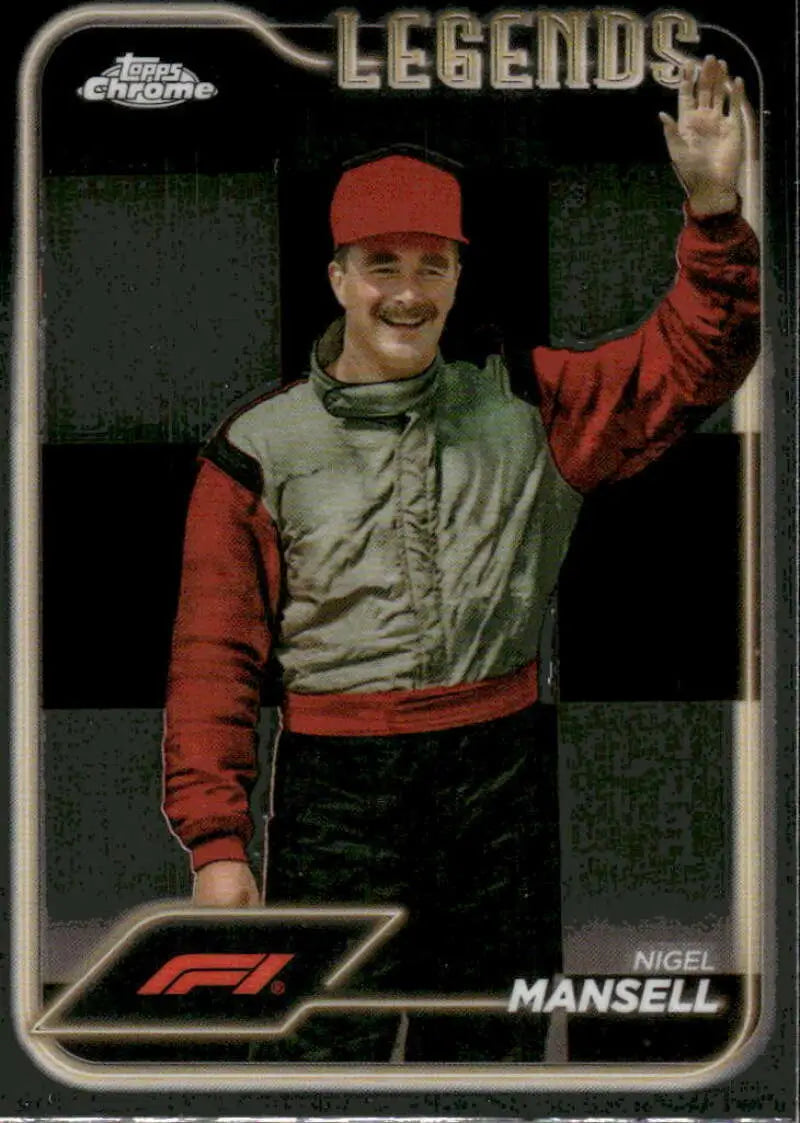 Nigel Mansell Topps Chrome Formula 1 racing card from 2024 collection