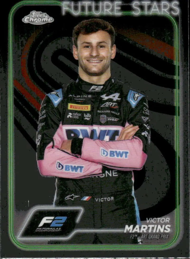 Victor Martins Topps Chrome Formula 1 trading card for ART Grand Prix Racing team