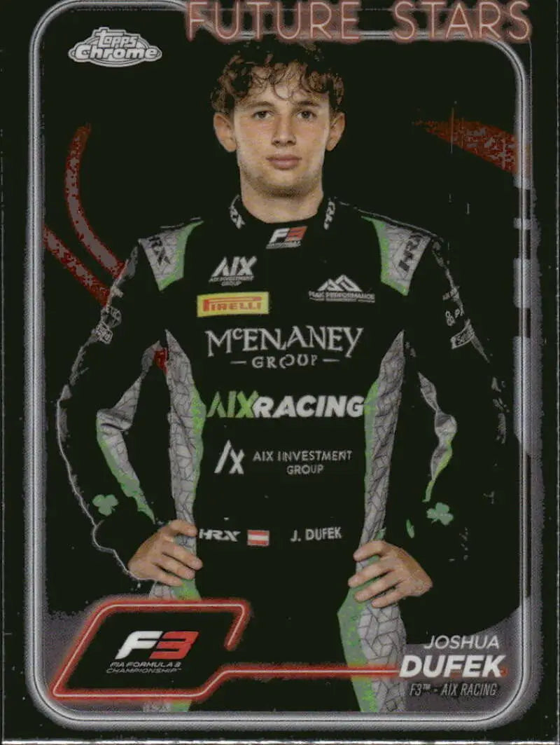 Joshua Dufek Topps Chrome Formula 1 racing card 2024 NM-MT F3 AIX Racing