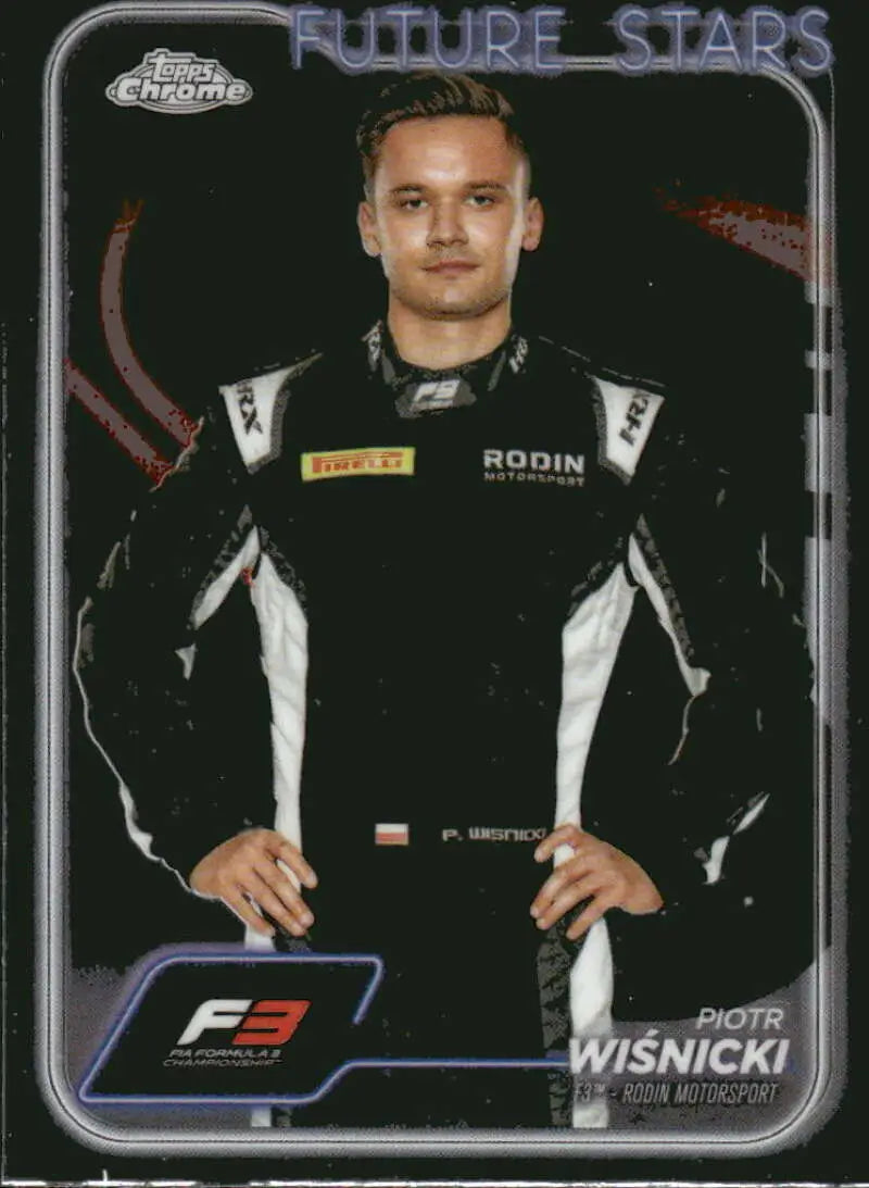 Piotr Wisnicki Topps Chrome Formula 1 Rodin Motorsport racing trading card