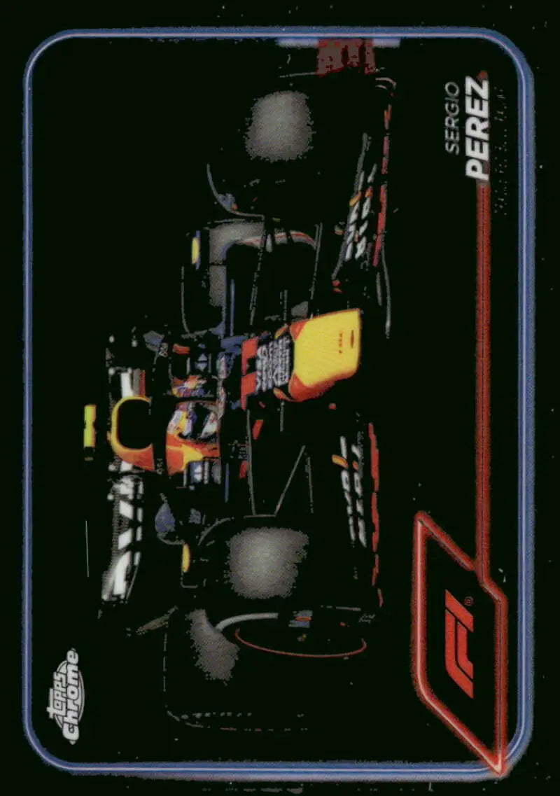 Sergio Perez Formula 1 trading card from 2024 Topps Chrome Oracle Red Bull Racing collection