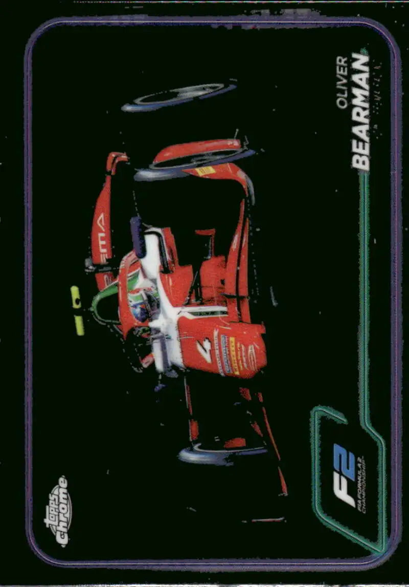 Oliver Bearman Topps Chrome Formula 2 trading card Prema Racing 2024 NM-MT