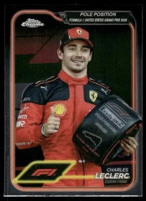 2024 Topps Chrome Formula 1 Charles Leclerc #155 Racing - Trading Card