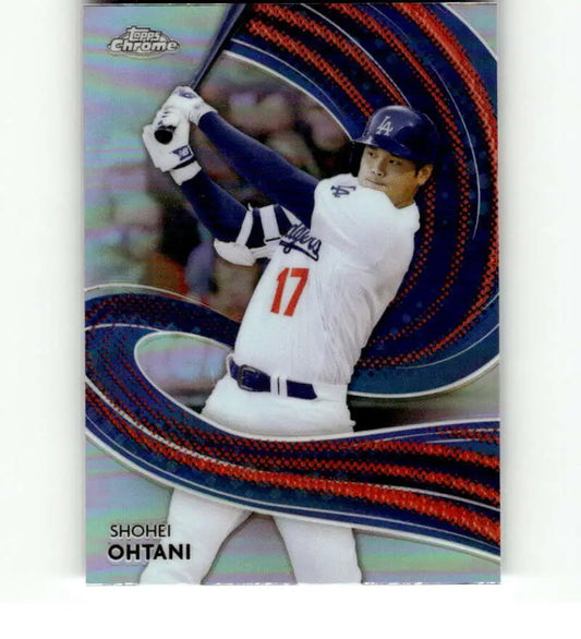 Shohei Ohtani Topps Chrome baseball card in Detroit Tigers uniform number 17