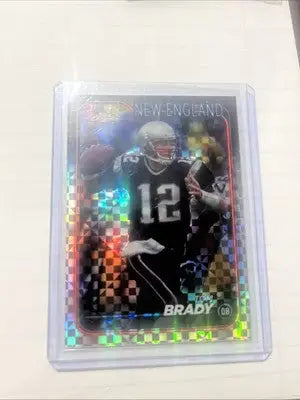 2024 Topps Chrome Tom Brady Refractor football card New England Patriots