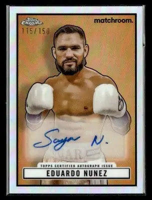 Autographed Eduardo Nunez trading card from 2024 Topps Chrome Ringside Autographs Refr